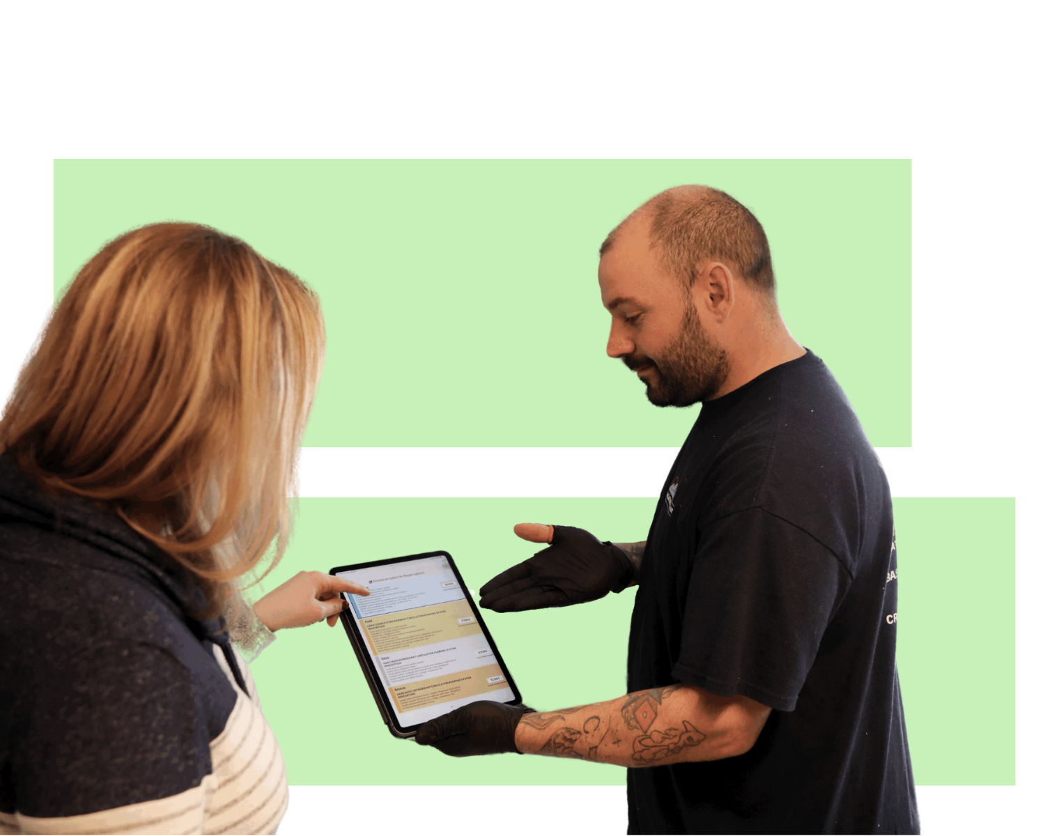 Man Presenting Option